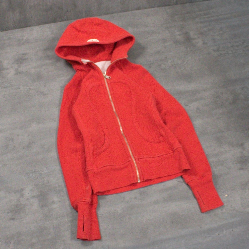 Luluemon Red Scuba Red Zip Hoodie
